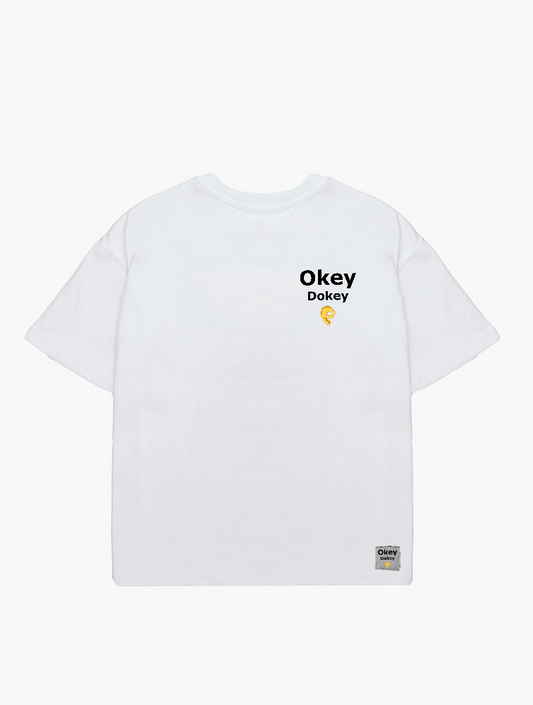 Okey Dokey White Logo T-Shirt